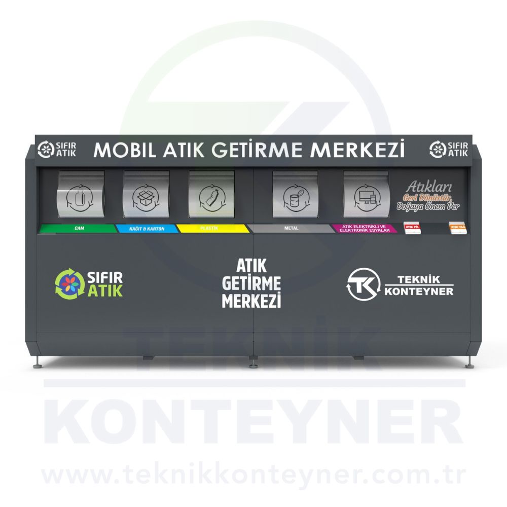 7 Bölmeli Mobil Atık Getirme Merkezi