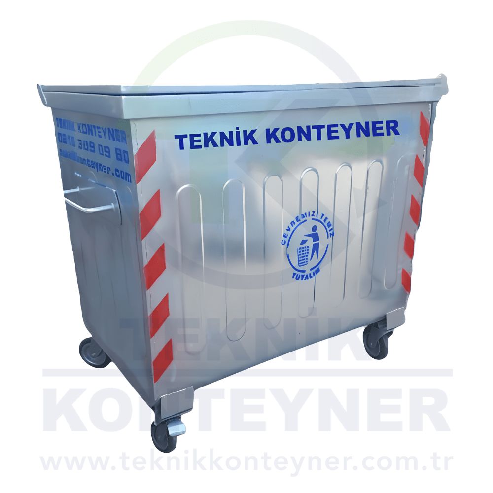 770 LT Metal Galvaniz Çöp Konteyneri