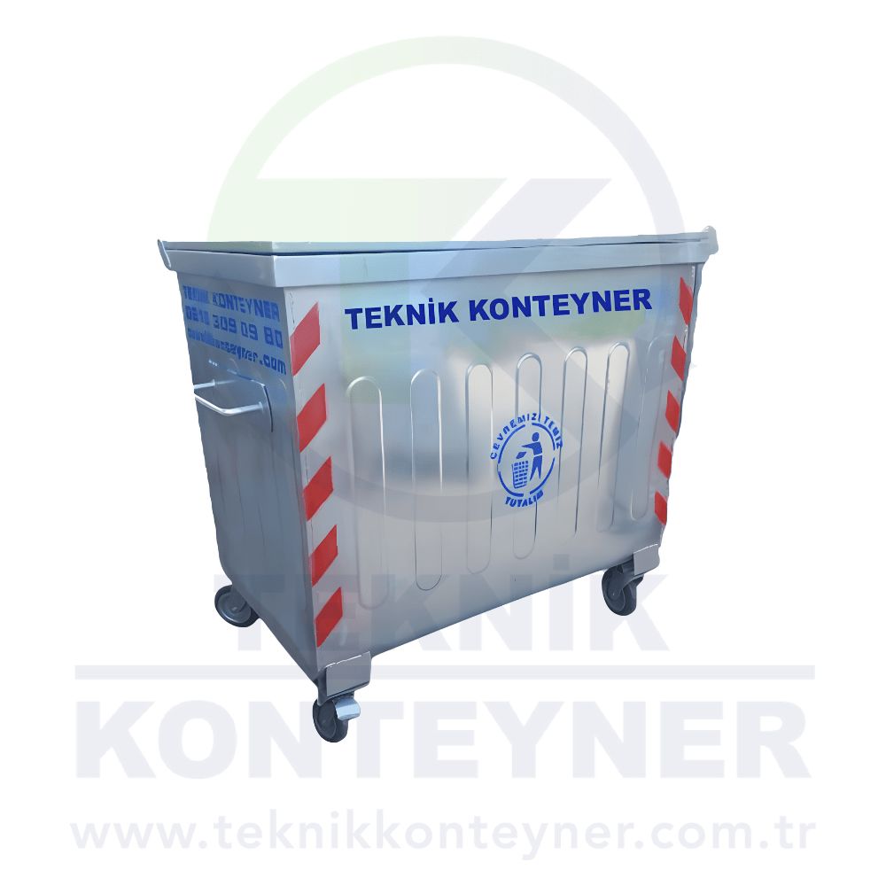 400 LT Metal Galvaniz Çöp Konteyneri